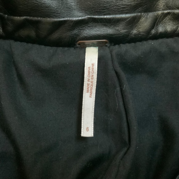 Free People Vegan Leather Moto Jacket Women’s size 6 - Picture 8 of 11